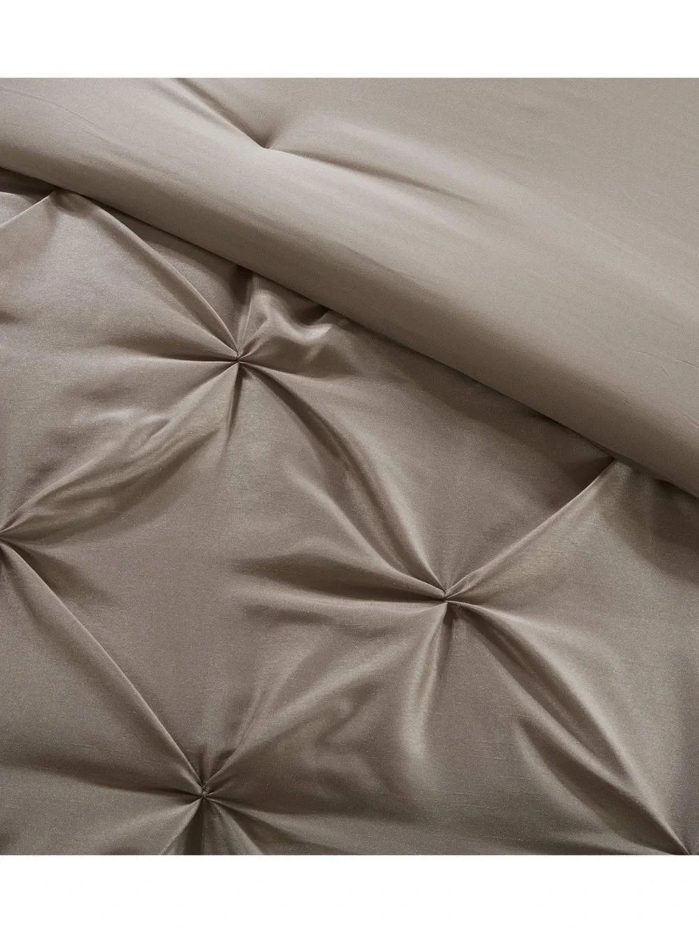 Madison Park Faux Silk Comforter Set Decorative Pillows,Taupe Cal King 24 piece